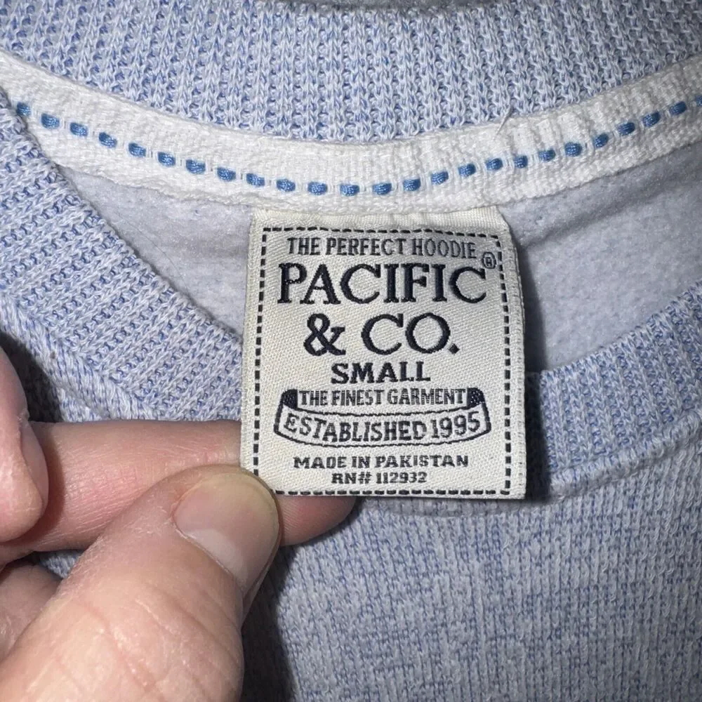 Pacific & Co Indian Shores‎ Florida Sweatshirt Men's Size Small Blue Vintage